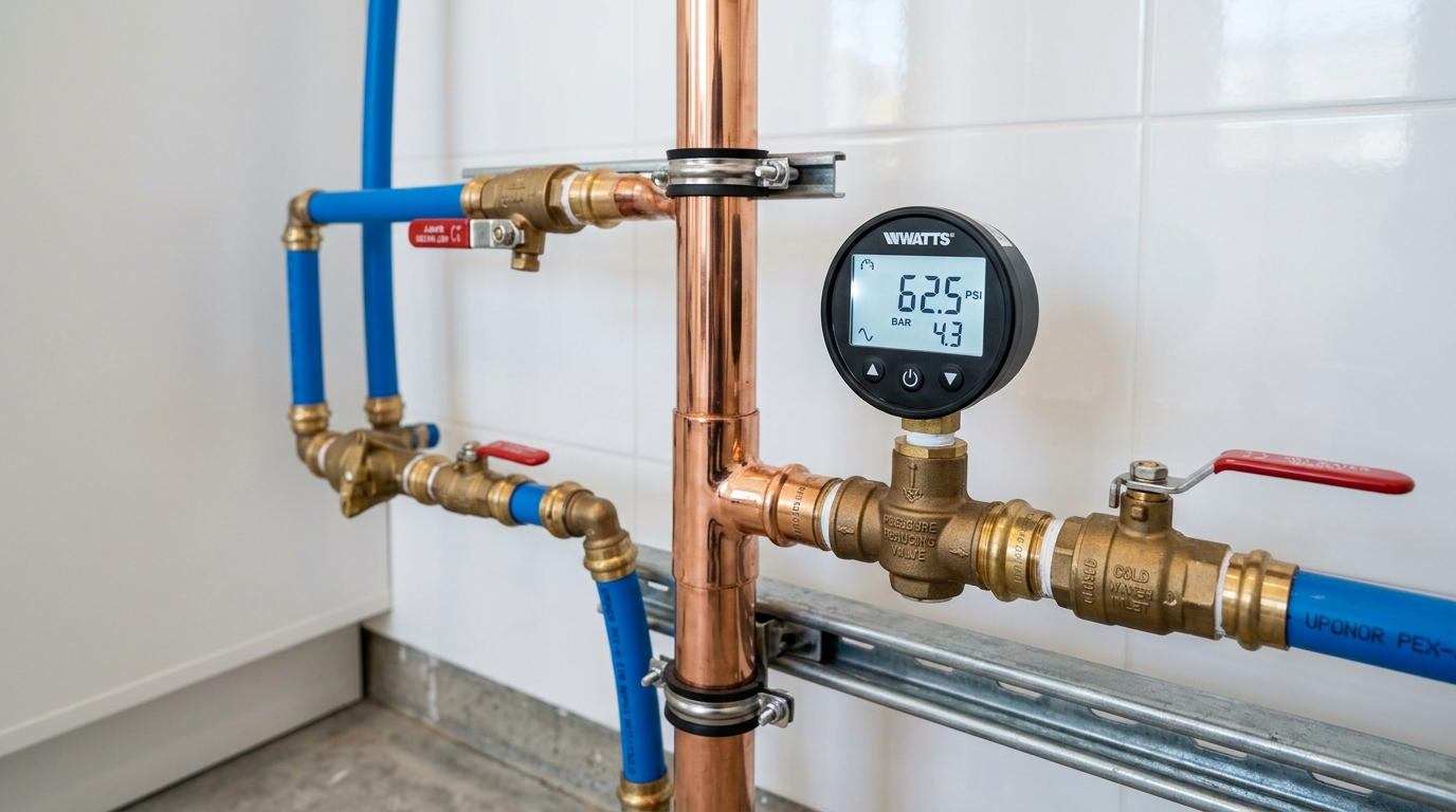 Pristine Engineered Copper PEX Plumbing Lines After Installation